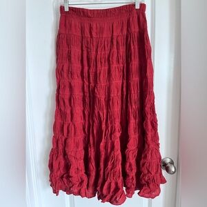 Max Studio Textured Brick Red A-Line Skirt size small